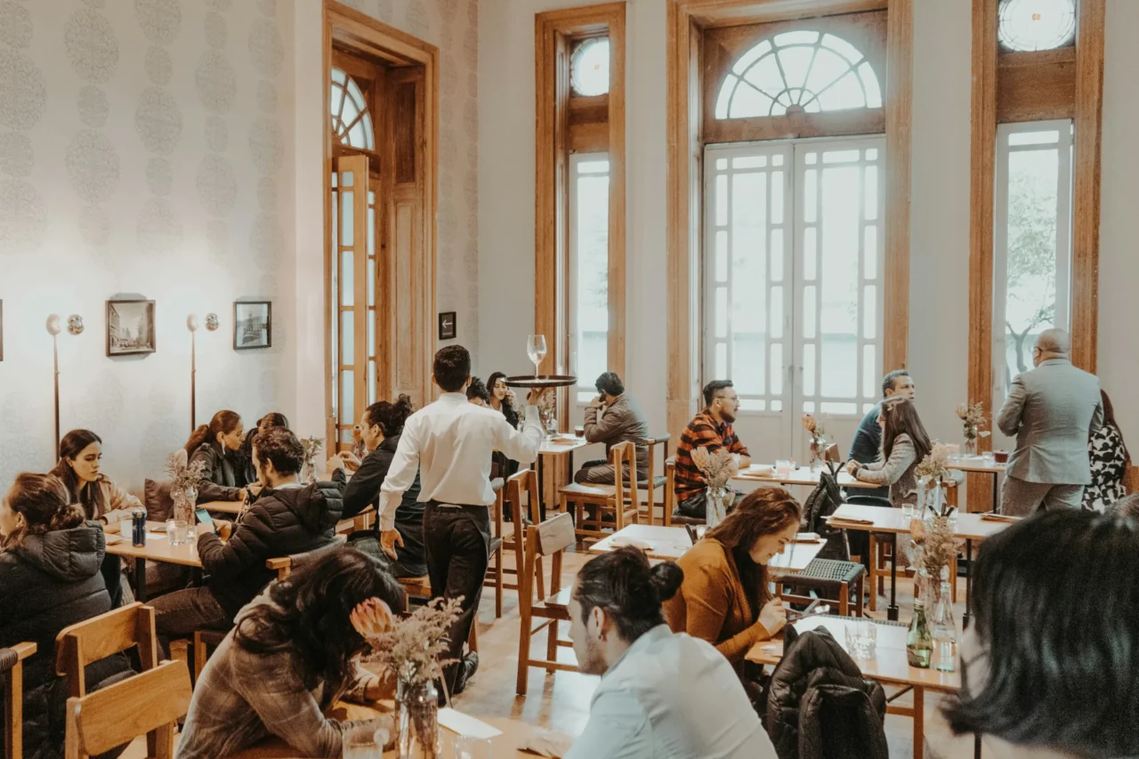 A dining room during service.
