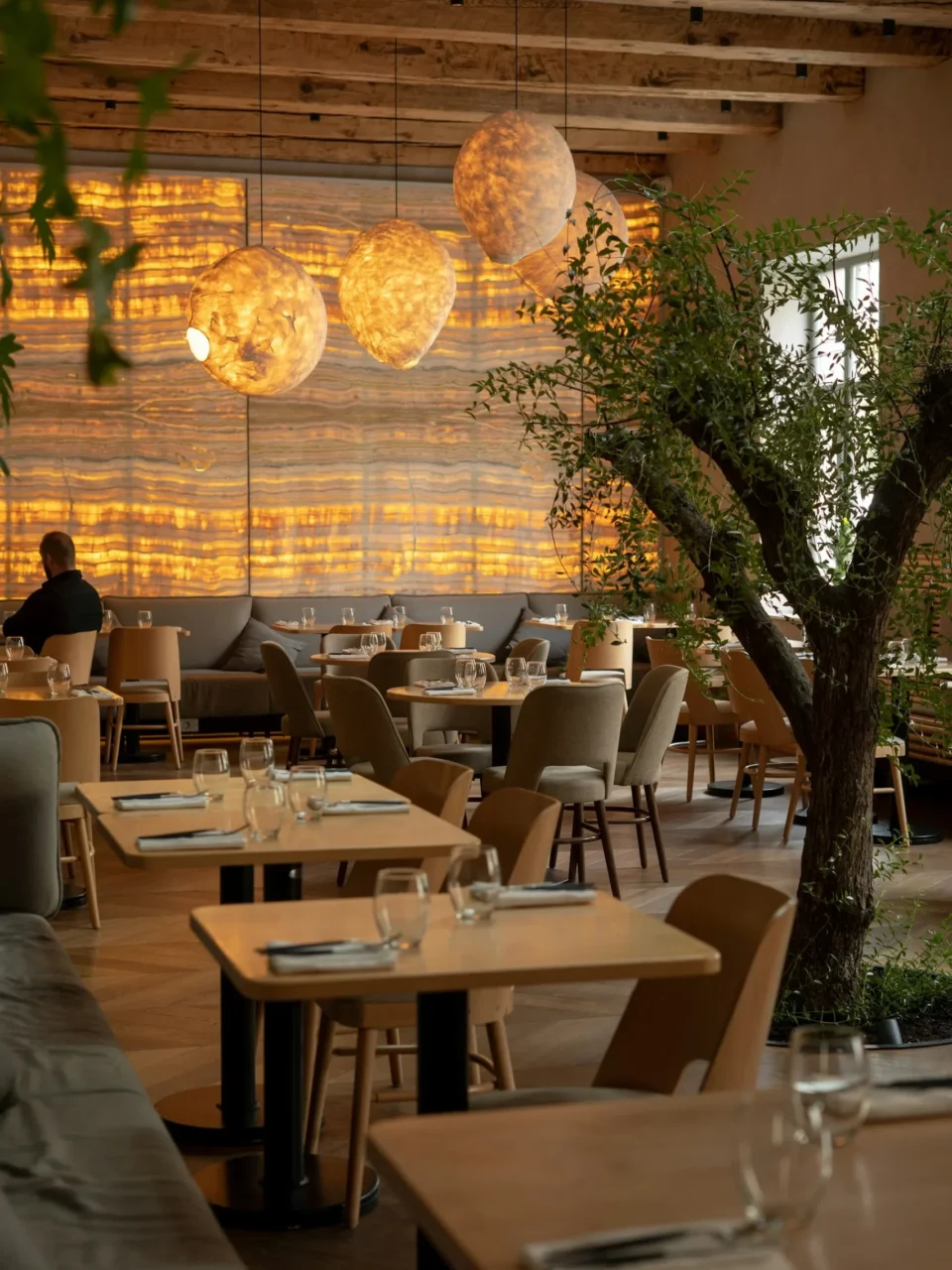 A hospitality interior.